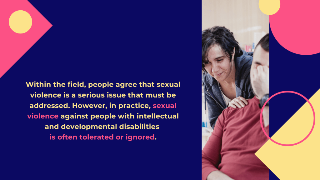 A young man wearing a red shirt and putting his hand on top of his nose. A young woman wearing a white t-shirt and a blue jacket leaning toward the man and placing her hand on his shoulder.