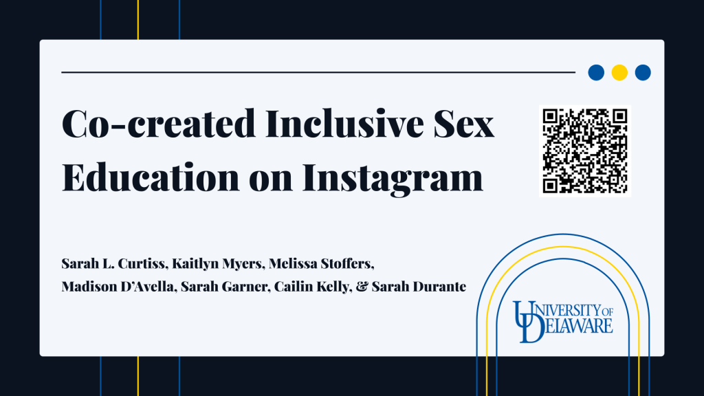 Co-created Inclusive Sex Education on Instagram Sarah L. Curtiss, Kaitlyn Myers, Melissa Stoffers, Madison D’Avella, Sarah Garner, Cailin Kelly, & Sarah Durante